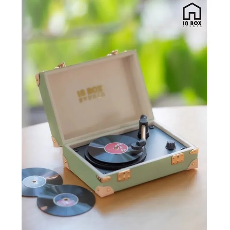 1/6 Doll House Model Furniture Accessories Retro Phonograph Vinyl Record Player Bjd Ob11 Gsc Blyth Soldier Lol Miniatures Decor