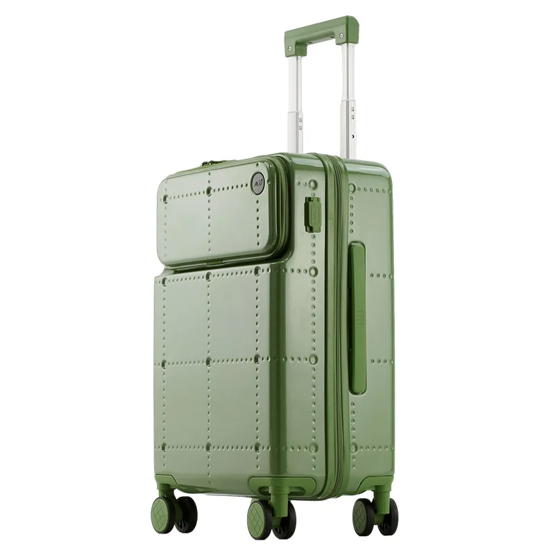 New Trolley Case Suitcase Universal Wheel High-Looking Fashion Password Travel Suitcase Front Opening Luggage Carry On Suitcase