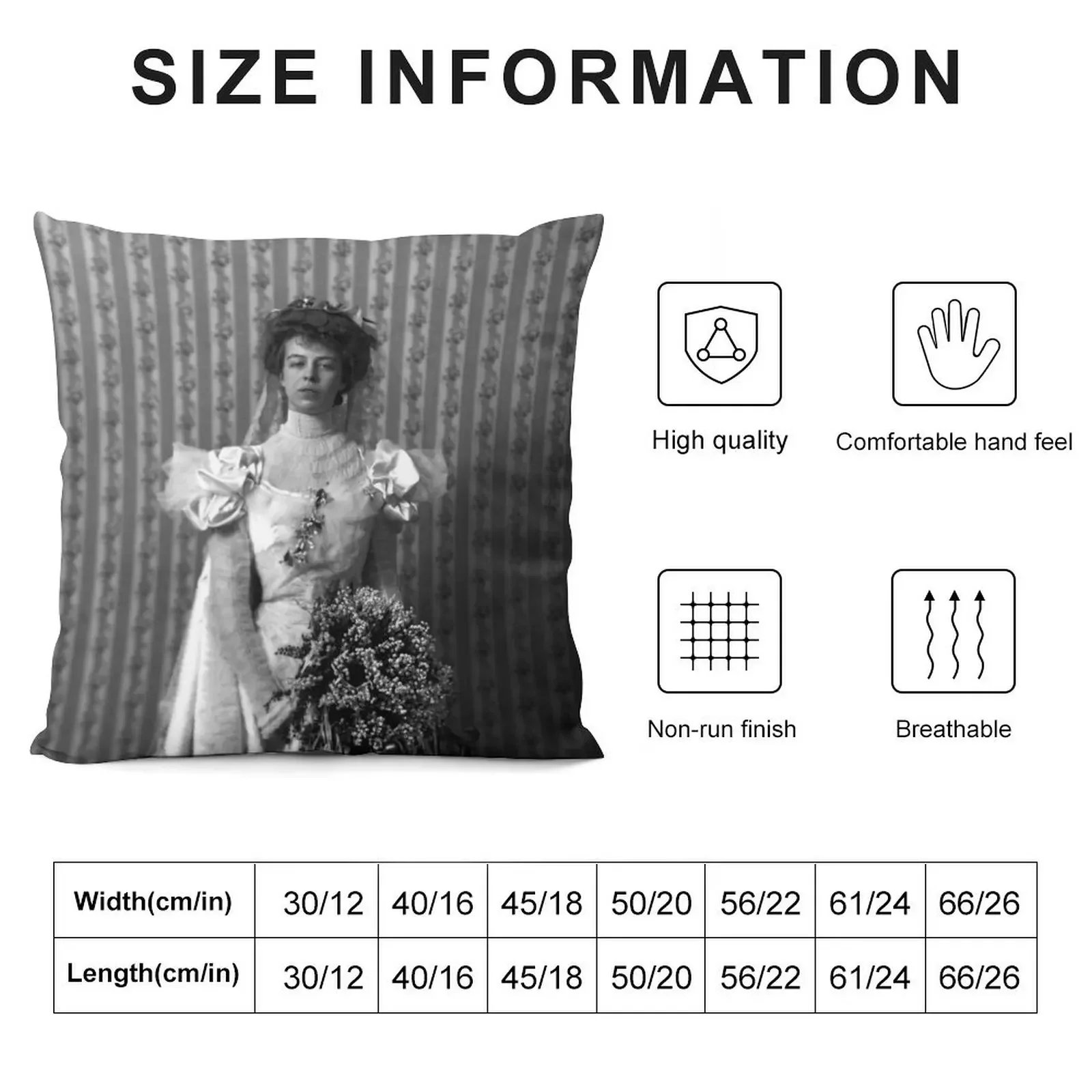 Eleanor Roosevelt In Her Wedding Gown - 1905 Throw Pillow Sofa Cushions Decorative Cushions pillow