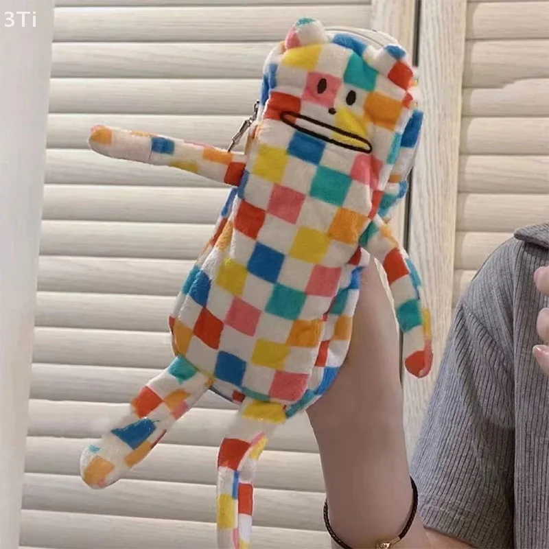 ลายสก๊อตสีสันสดใสขนาดใหญ่ความจุปากกากระเป๋าอุปกรณ์สํานักงานโรงเรียนเครื่องเขียนกระเป๋าเก็บเครื่องสําอาง