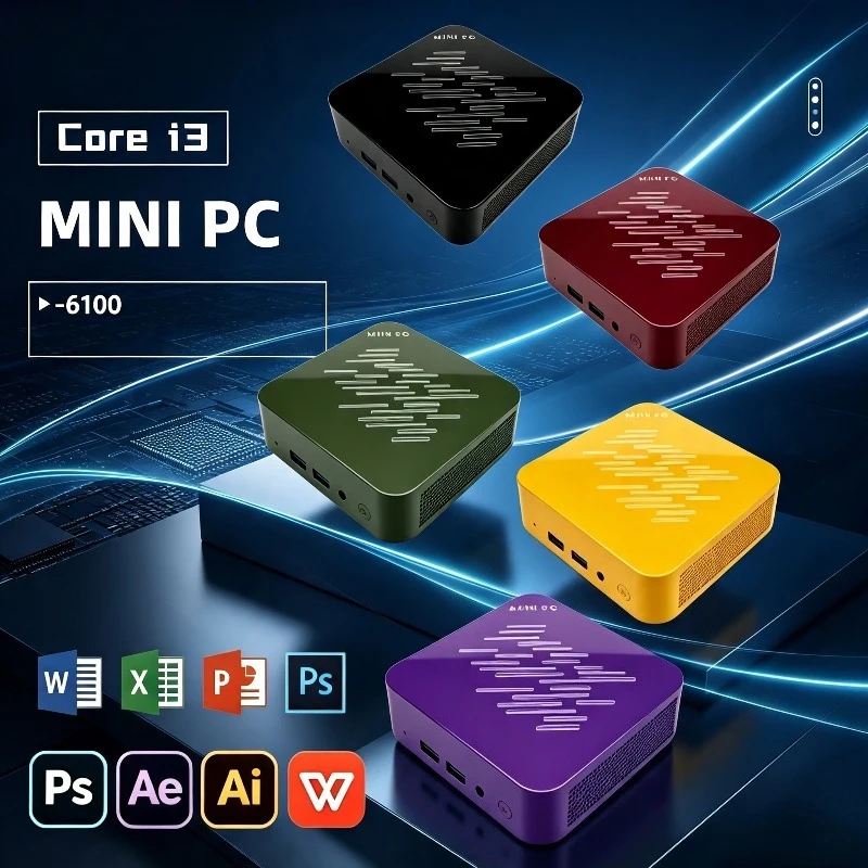NEW High Performance Intel Core I3-6100 16GB RAM 1/2TB SSD Bluetooth 5.2 WiFi6 1000M Ethernet  Gaming Office Intel I9 Mini PC