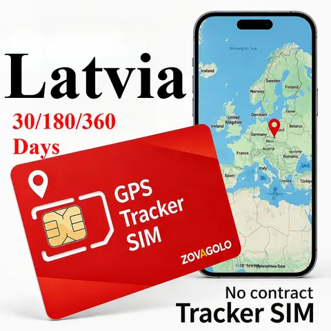 Latvia No Hidden Fee GPS Data Only SIM, Real Time Senior Position Tracker, 30D30MB /180D180MB /360D360MB
