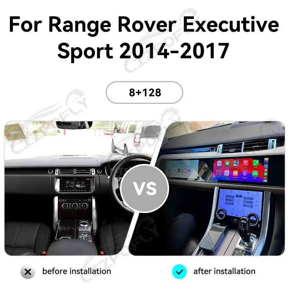 

Двойной 12,3-дюймовый экран Carplay для Range Rover Executive Sport 2014-2017, RHD Android 13, автомобильный радиоприемник, мультимедийный плеер, GPS-навигация