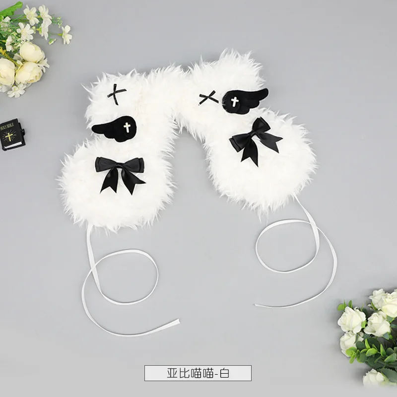 Y2K Harajuku Style Cartoon Dog Fluffy Fur Earmuffs For Women Winter Furry Fleece Punk Gothic Headwear Lolita Sweet Earmuff