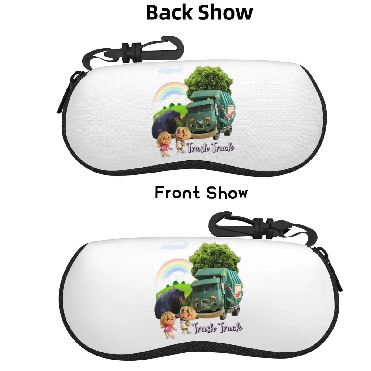 

Trash Truck Animation, Trash Truck Netflix Shell Glasses Case Protector Sunglasses Box Women Men Soft Eyeglasses Bag Pouch