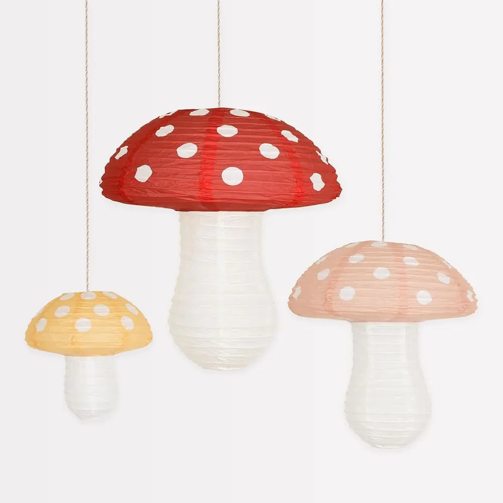 

Mushroom Lanterns (Pack o 3), un, Hanging Mushroom Decorations, Great sical Decor or a airy Party, Enchanted orest Decorations,