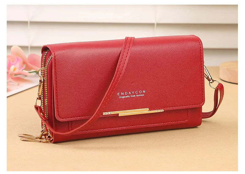 Mittelgroße Damen-Geldbörse – wandelbare Schultertasche mit Münzfach, multifunktionales Design – Detail 16