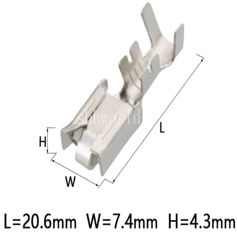 10PCS DJ629-E6.3B Automotic Wire Crimp terminal 6.3mm Female For  630 series electronic Fan Auto Connector