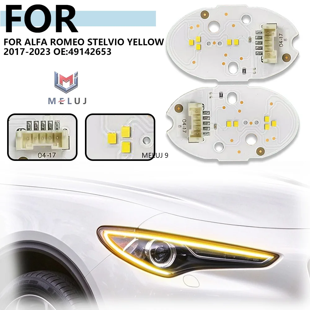49142653 Yellow LED Light Source Chip DRL Daytime Running Light Module For Alfa Romeo Stelvio 2017-2023 Replacement Auto Lamp