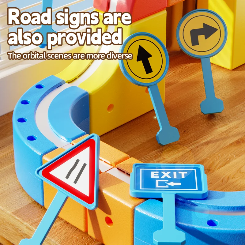 JCMO 어린이 매직 트랙 기차 전기 조립식 블록 자석 레일 자동차 미로 교육용 장난감 어린이 선물 신제품