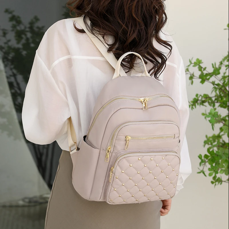 Fashion Bag Pack Women High Quality Nylon Backpacks Female Big Travel Back Bag Large School Bags for Teenage Girls Shoulder Bag