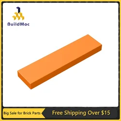 10Pcs MOC Parts 2431 Tile 1 x 4 with Groove Compatible Bricks DIY Assmble Building Blocks Particle Kid Puzzle Brain Toy Gift