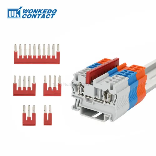 20 piezas FBS10-5 puentes de cables 2/3/4/5/10 contacto PT2.5 ST2.5 PT/ST conector de 2,5mm FBS 10-5 bloque de terminales de carril DIN puente enchufable