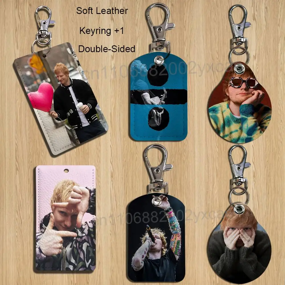Shape of You Global Ed Sheeran Cartoon Singer Anime Card Keychain Fashion Pendant Bag ID Door Card Case Bus Card Cute Adult