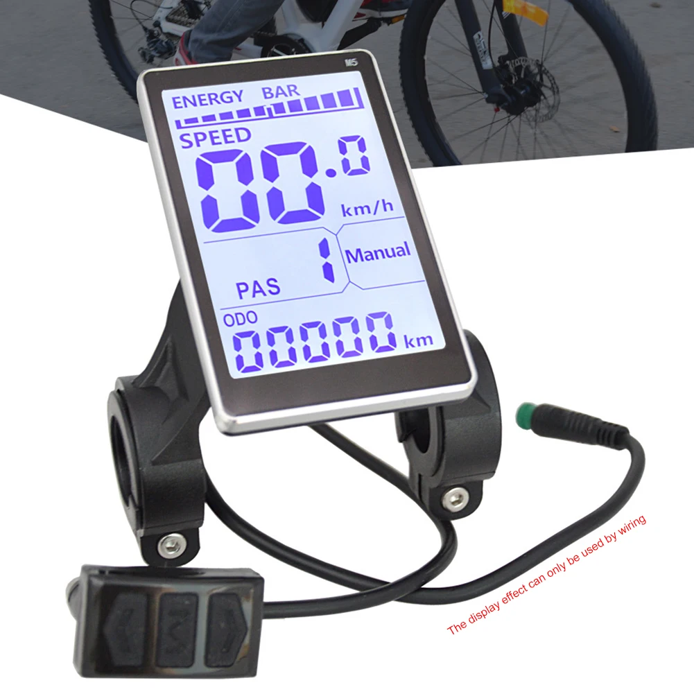 

Electric Bike LCD Display Screen 24-48V E Scooter M5 Panel Waterproof Electric Bike LCD Display Meter for Electric Bike