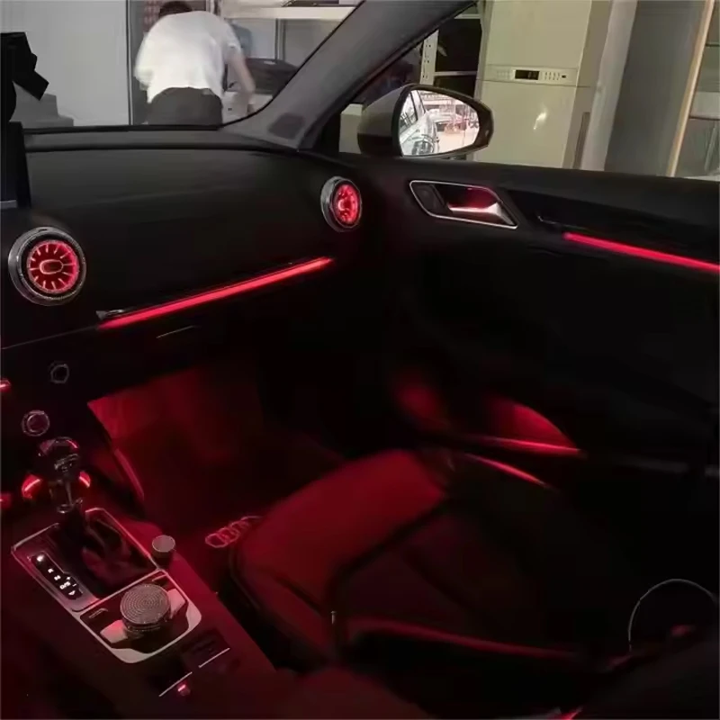 21 in 1 RGB Ambient Lighting Kit 64 Colors for Audi A3 S3 2013-2020 Car Door Dashboard Decoration Atmosphere Lamp by APP Control