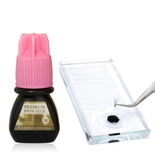 Imagen 2 del producto Etiqueta privada Colios Cola Secado rápido HS 15 Impermeable Black Elite 5ml OEM Premium Envy Pegamento Pegamento para extensión de pestañas