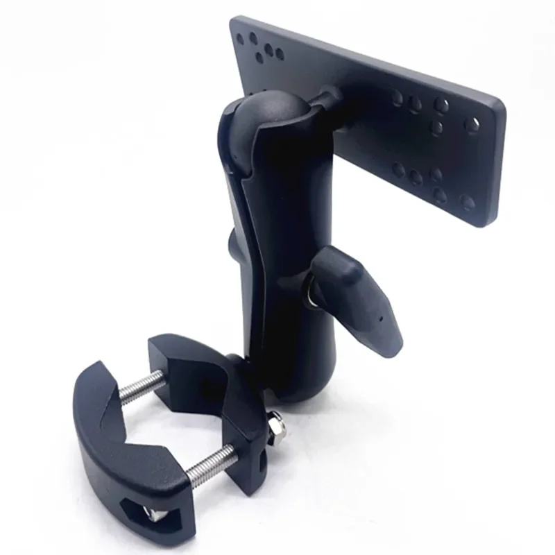 1.5" Ball Aluminum Fish Finder Mount with Clamp Base for Rails  for Boat, Compatible with Garmin, Lowrance and More