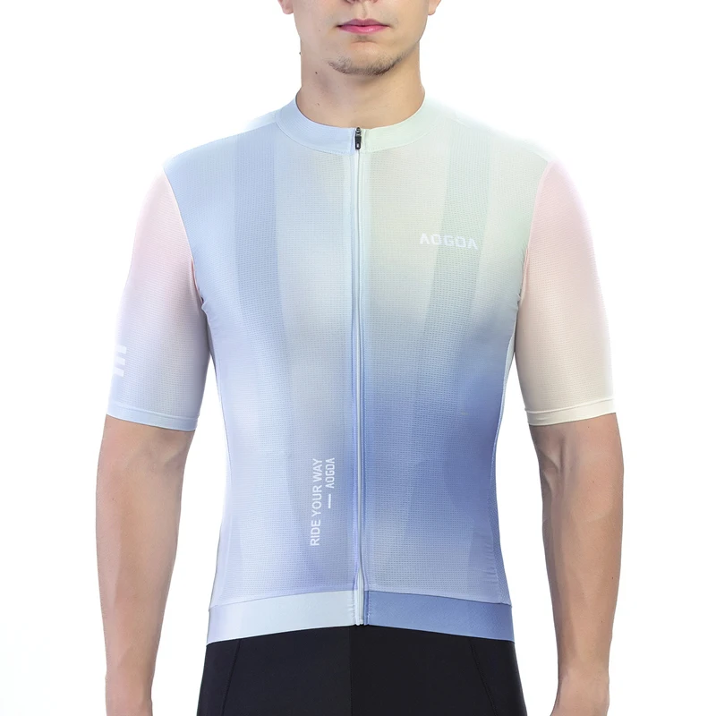 AOGDA RM Cycling Jersey Men,Performance Road Bike Jersey,Breathable Cyclling Shirts,Lightweight Pro Aero Bicycle Clothing