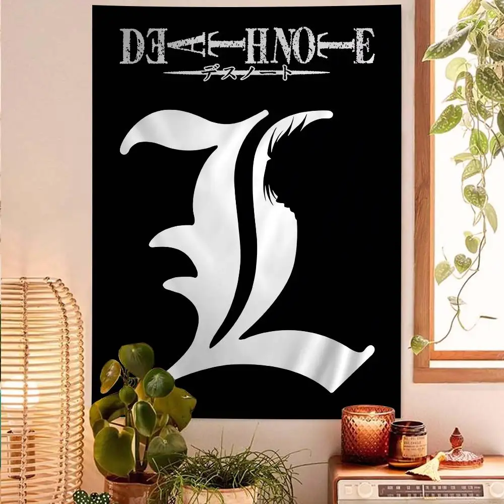 Death Note Full Character Collage Wall Tapestry - Light Yagami Art, Edgy Room Decor for Psychological Thriller & Anime Fans