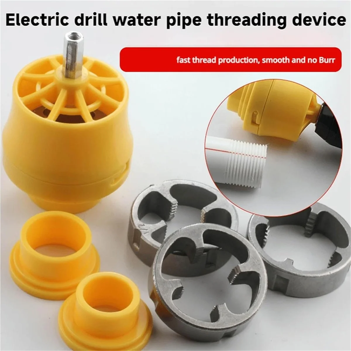 PVC Thread Maker Tool for Electric Drill,Electric Drill PVC Thread Maker Tool,Pipe Threader Plumbing Tool,Maker Tool for