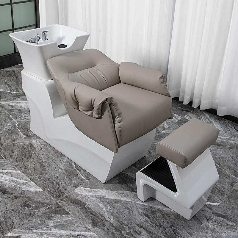 

Hair Salon Comfort Shampoo Chairs Barber Ceramic Basin Simple Special Use Shampoo Chairs New Style Hair Wash Furniture Sillas De
