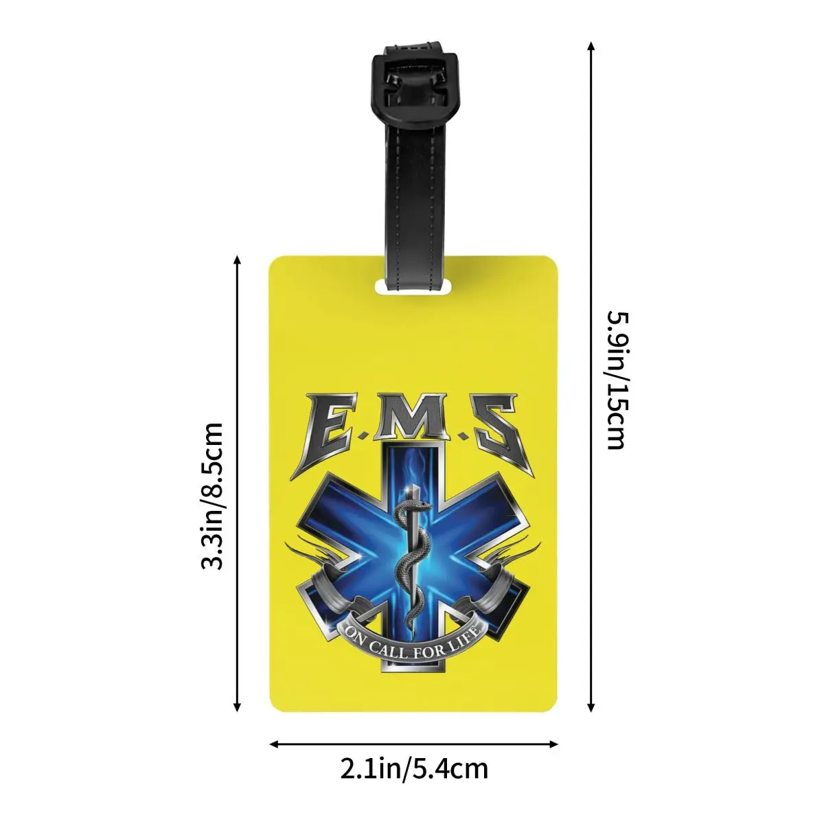 EMS Star of Life ป้ายกระเป๋าสำหรับกระเป๋าเดินทาง EMT ใบปะหน้าของแพทย์เพื่อความเป็นส่วนตัว