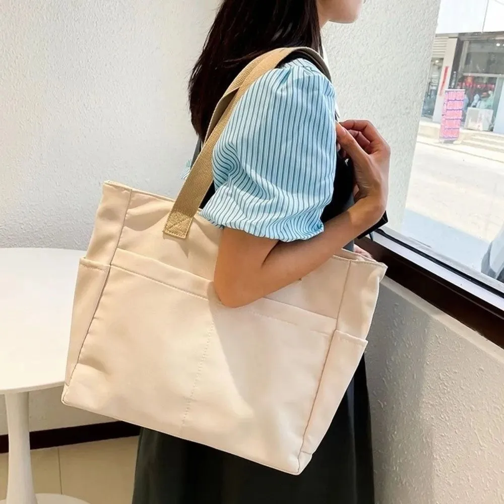 

Canvas Shoulder Bag Japanese Waterproof Casual Sport Street Bag Multi-pocket Large Capacity Fashion Cross Body Bag Student