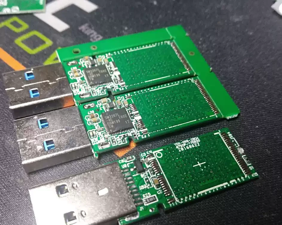 Silicon Motion SM3267L AE USB 3.0 BGA152 Dual-Side 3D USB Flash Drive Controller Board PCBA Wrist Strap Board