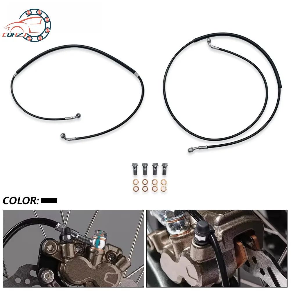 Braided Line - ウルトラビー電動バイク用フロントリアブレーキホース、ブレーキオイルパイプ、油圧ブレーキライン、バンジョーボルト、ワッシャーキット
