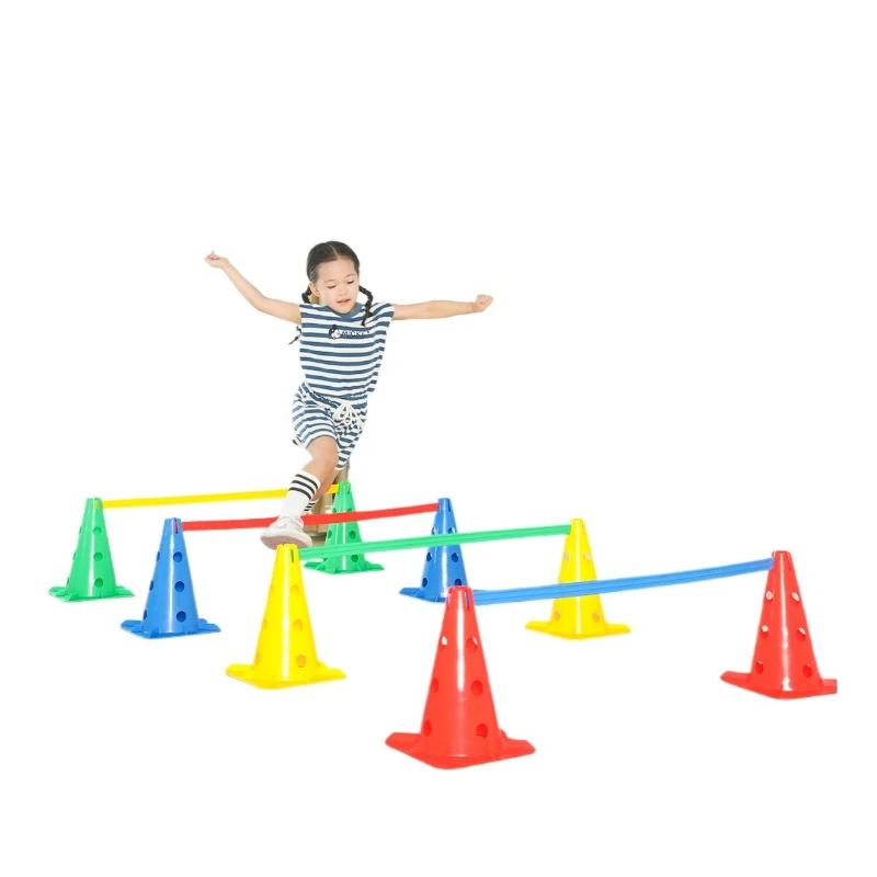

Children's Cone Vestibular Training Combination Balance Bridge Hurdle Drilling Vientiane Combination Portable Football Cone