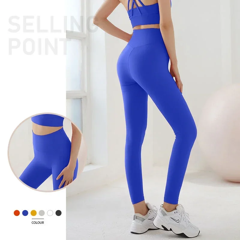 2024 Hot Sale Women's Gym Sports yoga High Waist Fitness Yoga Pants Summer running Workout Gym Clothing yoga Pants