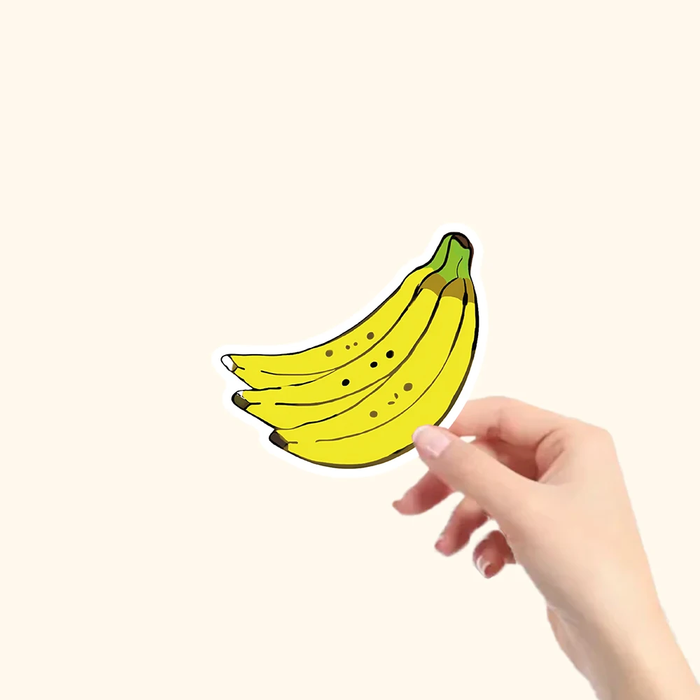 54 قطعة من ملصقات الرسوم المتحركة اللطيفة المضحكة Kawaii Banana مجموعة شارات لأجهزة الكمبيوتر المحمول وزجاجة المياه ولوح التزلج وديكور جراب الهاتف