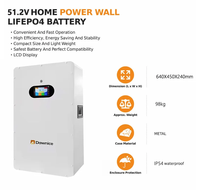 Hot Selling Dawnice New Energy Wall Mounted Lithium Ion Battery 48V Lifepo4 Battery 100Ah 200Ah 5Kwh 10Kwh Home Solar Battery