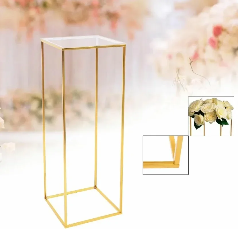 BYMAOCAR Blumenständer aus Metall, Mittelstücke, Vase für Blumenarrangements auf dem Tisch, Dekoration für Hochzeits- und Veranstaltungsempfang (31" H) – Detail 2