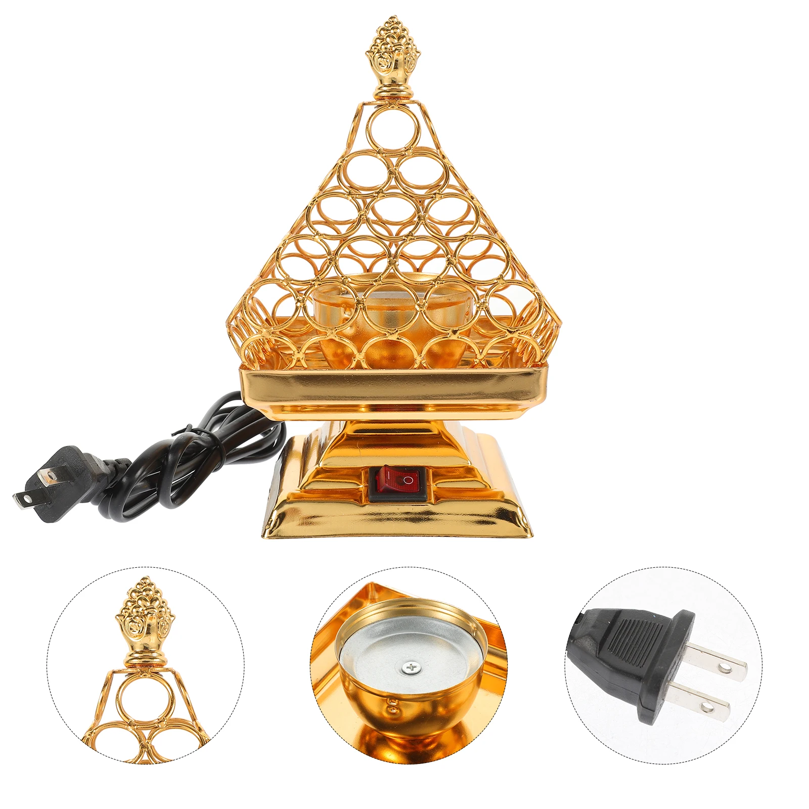 

Retro Electric Incense Burner Plug In Metal Desktop Censer Holder For Home Decor Reusable Safe Incense Burner For