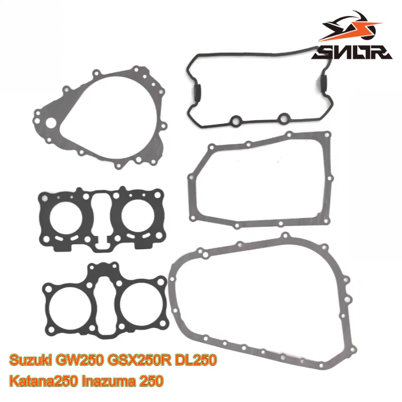 SNOR Engine Gasket Set Cylinder Head Clutch Oil Pan Seal Gasket For Suzuki GW250 GSX250R DL250 Katana250 Inazuma 250 Spare Parts