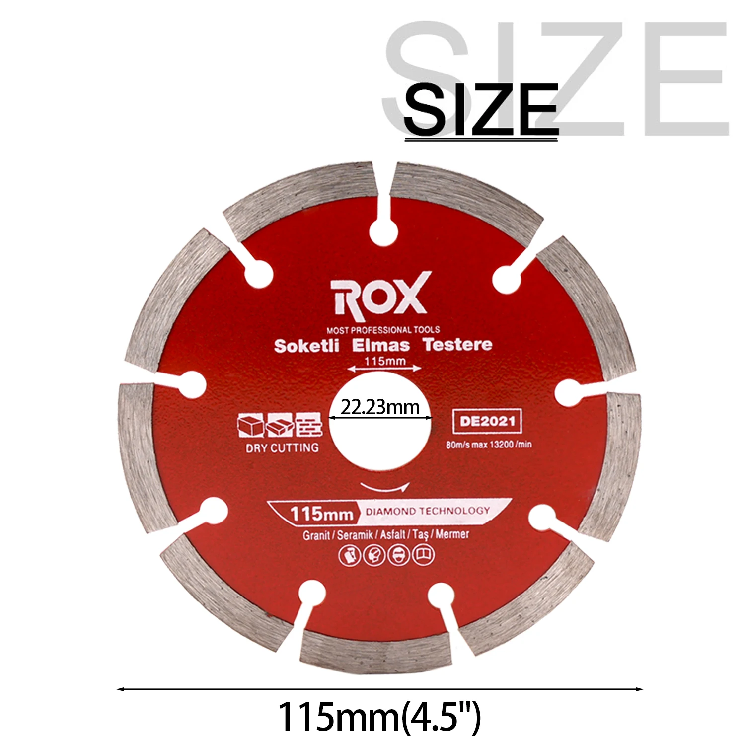 1/3/5pc 115mm Stone Cutting Disc Diamond Saw Blade Dry Grooved Wall Breaking Saw Blade Granite Marble Ceramic Tiles Cutting Tool