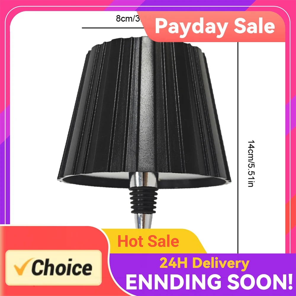 LED Wine Bottle Lamp Rechargeable 2000mAh Portable Cordless Table Lamp Wine Bottle Decorative Light for Parties Bars Restaurants