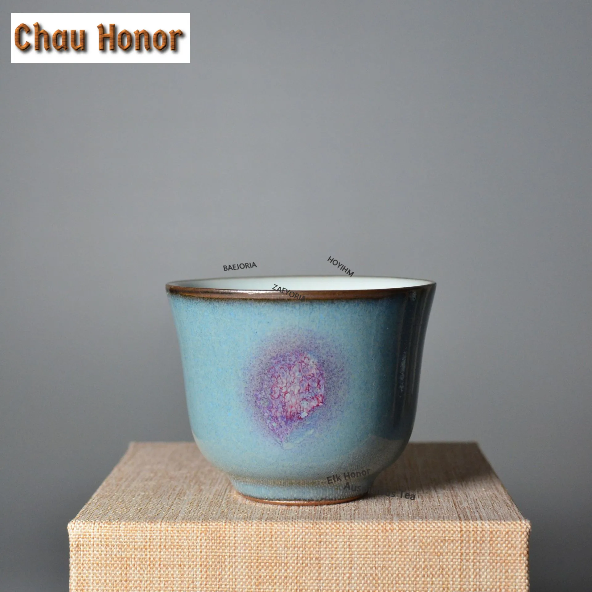 95ml Handamde Kiln Change Jun Porcelain Teacup  Tea Bowl Single Cups Tea-tasting Personal Cup Jianzhan Master Cup Tableware Gift