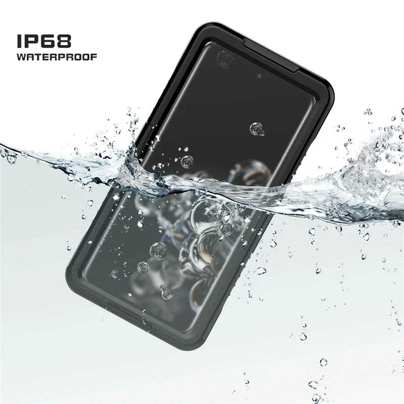 

IP68 Waterproof Phone Case for iPhone 15 14 13 12 11 Pro XS MAX XR 6 6S 15 Plus Diving Rugged Clear Back Cover Screen Protector