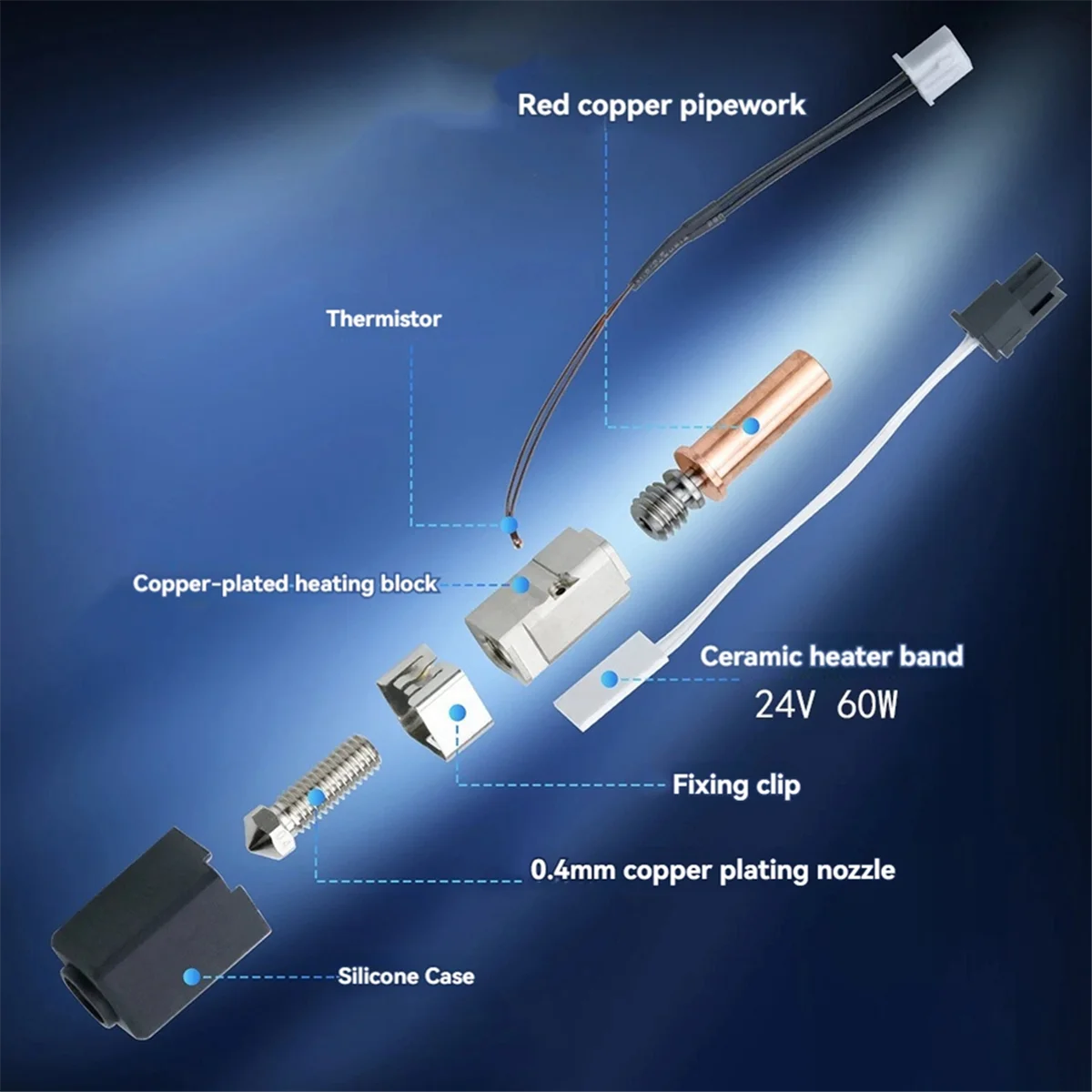 طقم ساخن لسخان الثرمستور ، 2 ، نهاية الطباعة الساخنة ، Kobra2 Plus ، Neo ، Kobra2