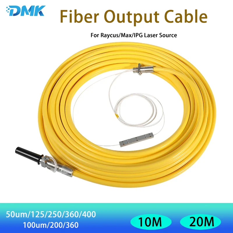 50/100um Oryginalny kabel światłowodowy 10M/20M do IPG Raycus MAX JPT RECI GW Laser Source Cutting Machine Optical RF Cable