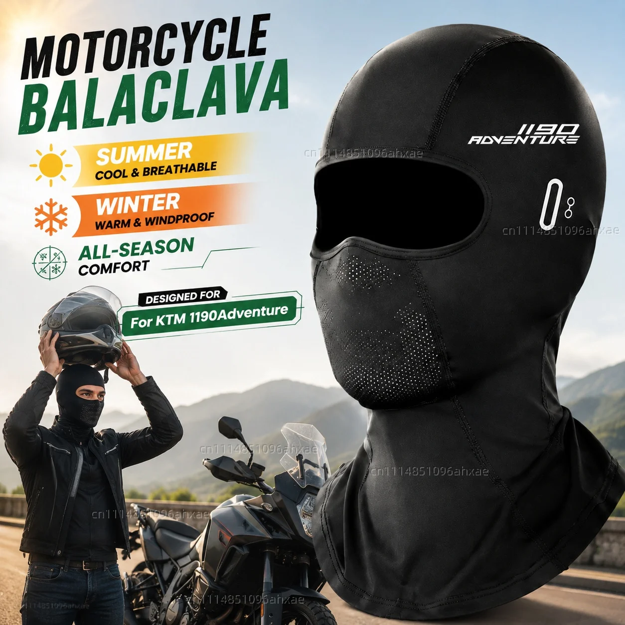 For KTM 1290 390 790 890 990 1050 1090 1190 1290 Super Motorcycle Balaclava Summer Glasses Face Breathable Hole Winter Warm