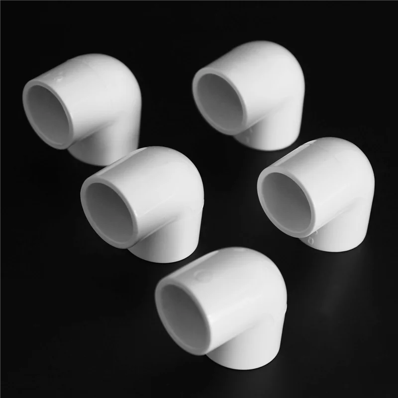 

AA21-25 Pieces 20Mm Dia 90 Angle Degree Elbow PVC Pipe Fittings Adapter Connector White