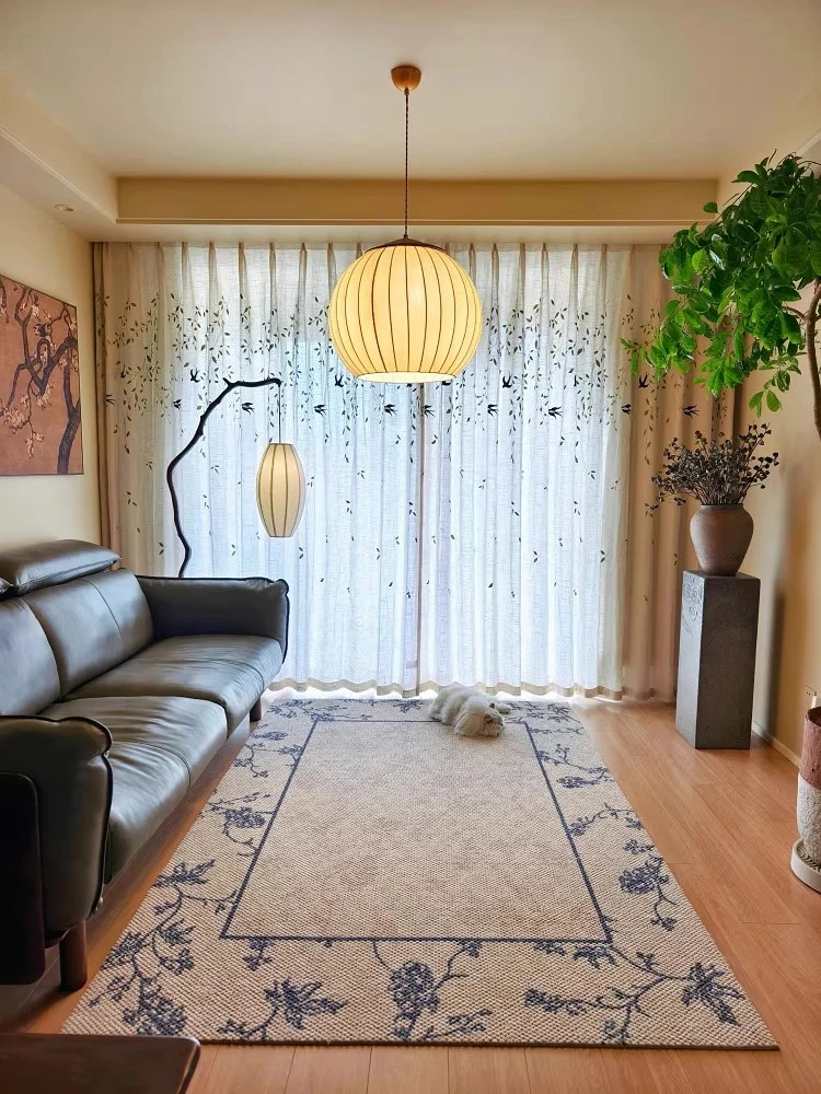 

French style antique round chandelier with patterned fabric, dining room bedroom lights, retro tea room lighting fixtures