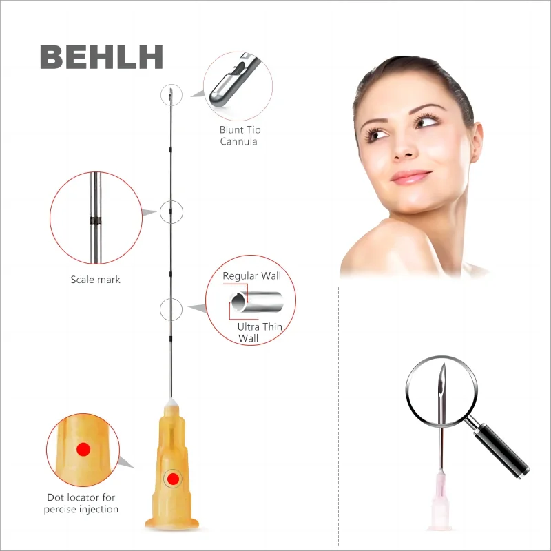 Micro Blunt Cannula 18G 20G 22G 25G 27G Disposable Sterile Blunt Needle For Filler Medical Blunt Tip Needles