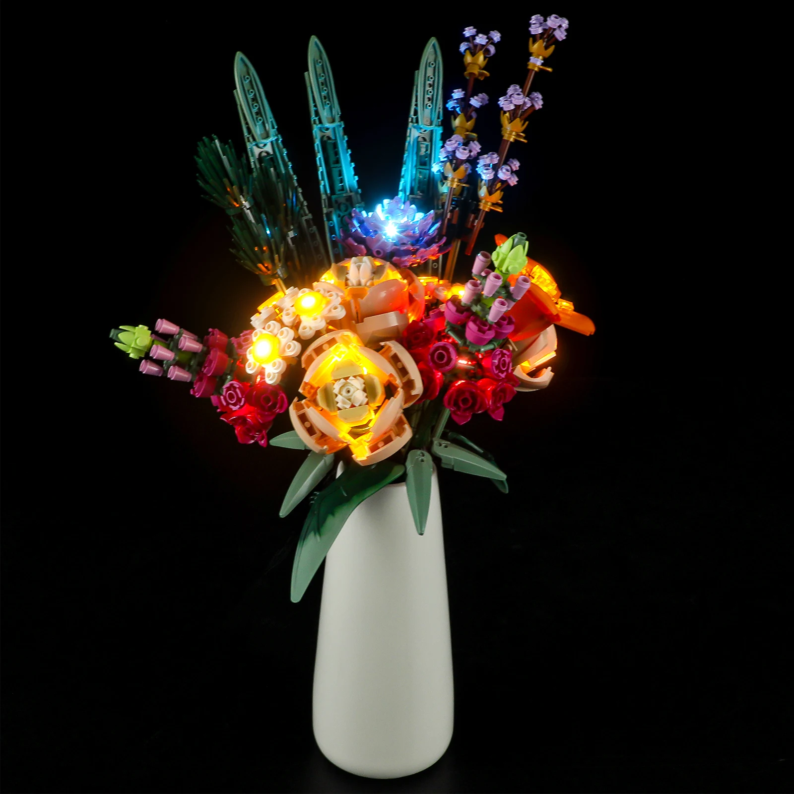 Hprosper LED Lighting For 10280 Icons Flower Bouquet Decorative Lamp With Battery Box (Not Include Lego Building Blocks)