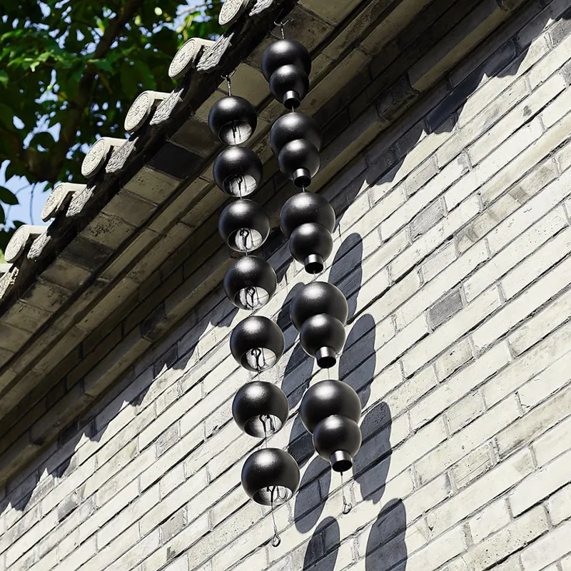 Villa courtyard rain Japanese eaves drain pipe water diversion  rain gutter water diversion sewer