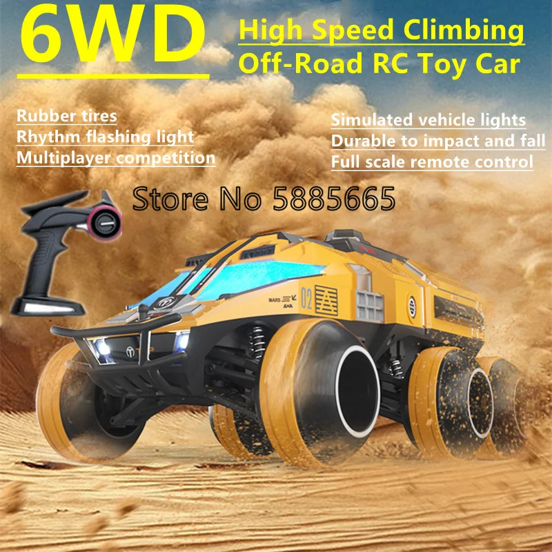 

1:12 Climbing Off-Road Remote Control Mars Rover Truck Model 2.4G 6WD LED Lighting Turret Lift Water Bomb Shoot Combat RC Car